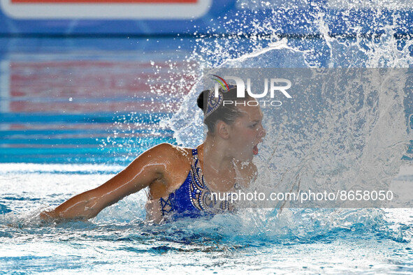 Marta Fiedina (UKR) during European Aquatics Championships Rome 2022 at the Foro Italico on 12 August 2022. 