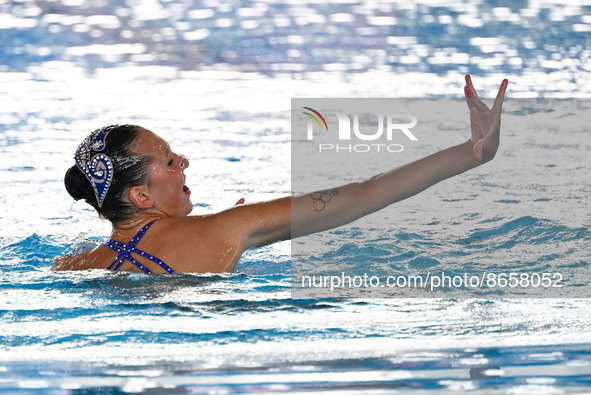 Marta Fiedina (UKR) during European Aquatics Championships Rome 2022 at the Foro Italico on 12 August 2022. 