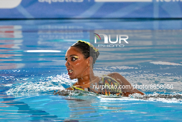 Linda Cerruti (ITA) during European Aquatics Championships Rome 2022 at the Foro Italico on 12 August 2022. 