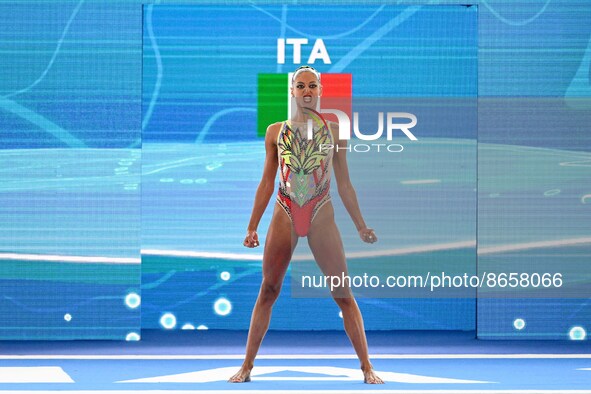 Linda Cerruti (ITA) during European Aquatics Championships Rome 2022 at the Foro Italico on 12 August 2022. 
