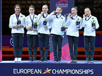 TEAM: Italy GOLD   during the Gymnastics European Women's Artistic Gymnastics Championships - Junior Women's Qualification incl Team & All-A...