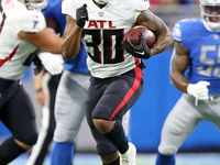 Atlanta Falcons running back Qadree Ollison (30) during the first half of an NFL preseason football game against the Detroit Lions in Detroi...