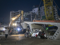 At least five people, including two children, have been killed after a girder part of the under construction Bus Rapid Transit (BRT) project...