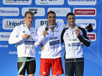 MILAK Kristof, MARTON Richard (HUN) and RAZZETTI Alberto (ITA) during the LEN European Swimming Championships finals on 16th August 2022 at...