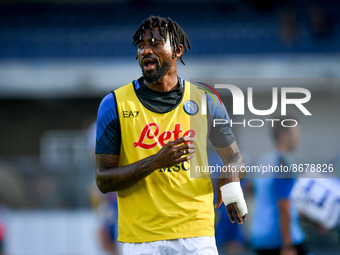 Napoli's Andre' Zambo Anguissa portrait during the italian soccer Serie A match Hellas Verona FC vs SSC Napoli on August 15, 2022 at the Mar...