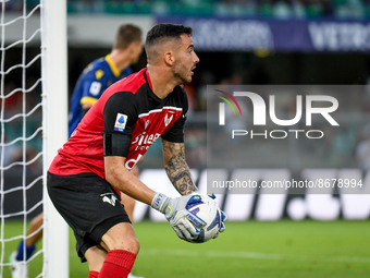 Verona's Lorenzo Montipo portrait during the italian soccer Serie A match Hellas Verona FC vs SSC Napoli on August 15, 2022 at the Marcanton...