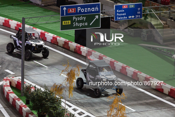 ATV race during the VERVA Street Racing at the National Stadium on October 24, 2015 in Warsaw, Poland. 