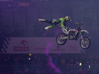 FMX MOTO SHOW show during the VERVA Street Racing at the National Stadium on October 24, 2015 in Warsaw, Poland. (