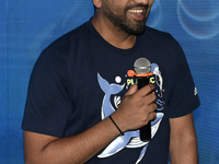 Indian Cricket captain Rohit Sharma attends a eco friendly sustainable product launch of an International brand Adidas in Mumbai, India, 17...