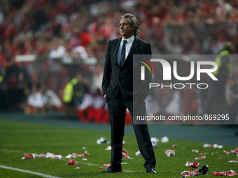 Sporting's coach Jorge Jesus during the Portuguese League  football match between SL Benfica and Sporting CP at Luz  Stadium in Lisbon on Oc...
