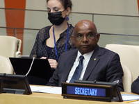 United Nations General Assembly President  Abdulla Shahid attends an informal meeting on youth engagement in the United Nations processes on...