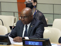 United Nations General Assembly President  Abdulla Shahid attends an informal meeting on youth engagement in the United Nations processes on...