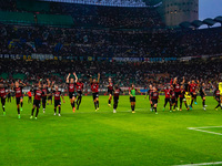 Team of AC Milan win celebrate during AC Milan against FC Inter, Serie A, at Stadio San Siro on September 03rd, 2022. (