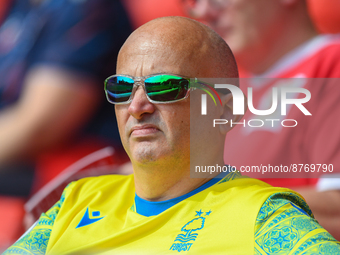 Forest supporter wearing sunglasses during the Premier League match between Nottingham Forest and Bournemouth at the City Ground, Nottingham...