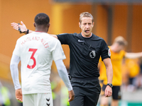 Referee John Brooks during the Premier League match between Wolverhampton Wanderers and Southampton at Molineux, Wolverhampton on Saturday 3...