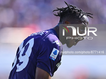 Christian Michael Kouakou Kouame (ACF Fiorentina) celebrates after scoring a goal during the italian soccer Serie A match ACF Fiorentina vs...