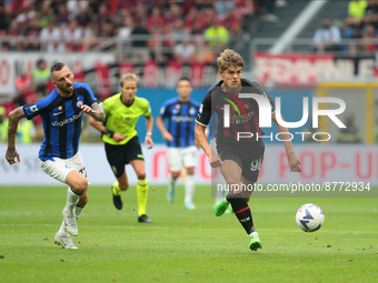 Charles De Ketelaere of Ac Milan during the Italian Serie A tootball match between Ac Milan and Fc Inter on 03 of September 2022 at Giuseppe...
