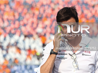 Toto Wolff of Mercedes before the Formula 1 Grand Prix of The Netherlands at Zandvoort circuit in Zandvoort, Netherlands on September 4, 202...