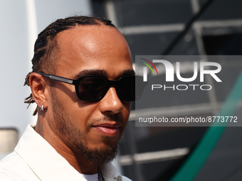 Lewis Hamilton of Mercedes before the Formula 1 Grand Prix of The Netherlands at Zandvoort circuit in Zandvoort, Netherlands on September 4,...