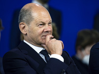German Chancellor Scholz is pictured during the receivement of the winners of the 57. Federal Competition 'Researching Youth' at the Chancel...