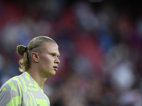 Erling Haaland centre-forward of Manchester City and Norway  during the warm-up before the UEFA Champions League group G match between Sevil...