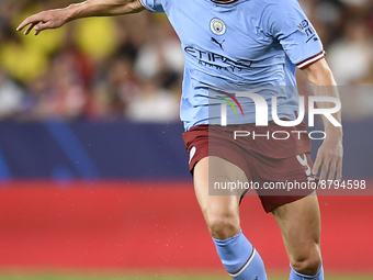 Erling Haaland centre-forward of Manchester City and Norway  in action during the UEFA Champions League group G match between Sevilla FC and...