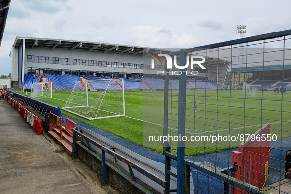 General view of Boundary Park before the Vanarama National League match between Oldham Athletic and Chesterfield at Boundary Park, Oldham on...