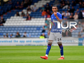 David Okagbue of Oldham Athletic during the Vanarama National League match between Oldham Athletic and Chesterfield at Boundary Park, Oldham...