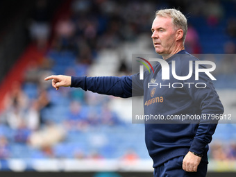 John Sheriden (Manager) of Oldham Athletic during the Vanarama National League match between Oldham Athletic and Chesterfield at Boundary Pa...