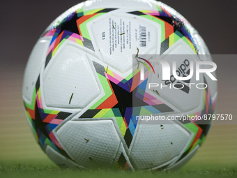 Official match ball Adidas during the UEFA Champions League group C match between FC Barcelona and Viktoria Plzen at Spotify Camp Nou on Sep...