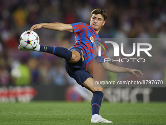 Pablo Torre of Barcelona during the warm-up before the UEFA Champions League group C match between FC Barcelona and Viktoria Plzen at Spotif...
