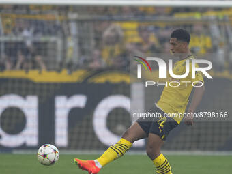 Jude Bellingham (Borussia Dortmund)    controls the ball during Borrusia Dortmund and FC Copenhagen at Signal Iduna Park,  Dortmund, Germany...