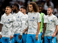 Matteo Guendouzi of Marseille warms up during the UEFA Champions League match between Tottenham Hotspur and Olympique de Marseille at White...