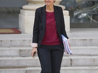 French Minister for Women's Rights, Cities, Sports and Youth, Najat Vallaud-Belkacem  leaves the Elysee palace on April 23, 2014, in Paris,...