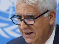 Mr.Raffi Gregorian Deputy to Under Secretary-GEneraland Director at United Nations Office of Counter-Terrorism briefs the media on the first...