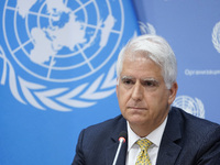 Mr.Raffi Gregorian Deputy to Under Secretary-GEneraland Director at United Nations Office of Counter-Terrorism briefs the media on the first...