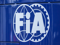 FIA logo during the F1 Grand Prix of Italy at Autodromo di Monza on September 8, 2022. (
