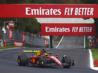 Charles Leclerc of Scudera Ferrari during the Formula 1 Italian Grand Prix  practice one at Circuit Monza, on September 9, 2022 in Monza, It...