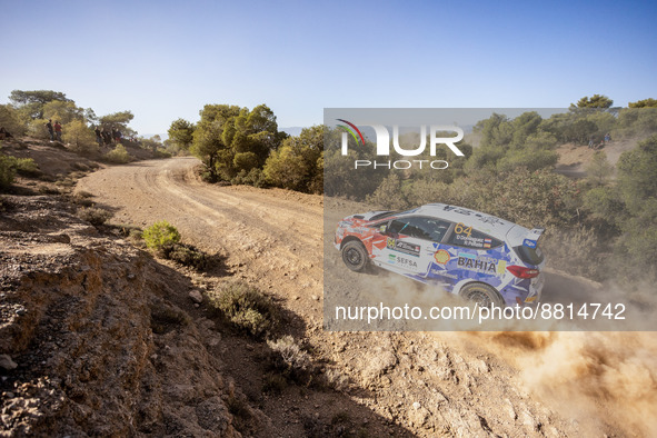64 DOMINGUEZ Diego (pry), PENATE Rogelio (esp), Ford Fiesta Rally3, action during the Acropolis Rally Greece 2022, 10th round of the 2022 WR...