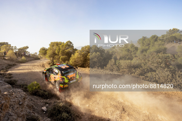 38 RIEU Jonathan (fra), ESCARTEFIGUE Jules (fra), Citroen C3, action during the Acropolis Rally Greece 2022, 10th round of the 2022 WRC Worl...
