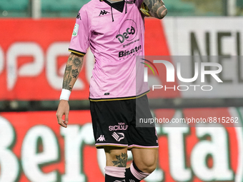 Matteo Brunori  of Palermo Fc during the Serie B match between Palermo Fc and Genoa Cfc on September  9, 2022 stadium 