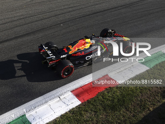 Max Verstappen of Red Bull Racing during the Formula 1 Italian Grand Prix practice two at Circuit Monza, on September 9, 2022 in Monza, Ital...