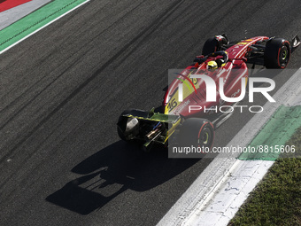 Charles Leclerc of Scuderia Ferrari during the Formula 1 Italian Grand Prix practice two at Circuit Monza, on September 9, 2022 in Monza, It...