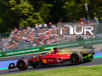 Charles Leclerc driving the (16) Scuderia Ferrari F1-75 during the practice session of F1 Grand Prix of Italy at Autodromo di Monza on Septe...