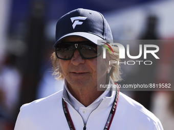 Emerson arrives at the Formula 1 Italian Grand Prix practice three at Circuit Monza, on September 10, 2022 in Monza, Italy (