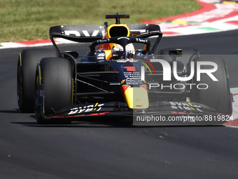 Max Verstappen of Red Bull Racing during the Formula 1 Italian Grand Prix practice three at Circuit Monza, on September 10, 2022 in Monza, I...