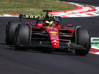 Charles Leclerc of Scudera Ferrari during the Formula 1 Italian Grand Prix practice three at Circuit Monza, on September 10, 2022 in Monza,...