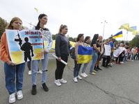 Relatives and friends of Ukrainian prisoners of war (POW) take part at a rally, amid Russia's invasion of Ukraine, in Odesa Ukraine 10 Septe...