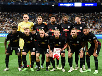 Leipzig XI during UEFA Champions League match between Real Madrid and RB Leipzig at Estadio Santiago Bernabeu on September 14, 2022 in Madri...