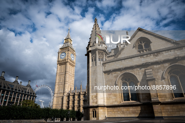 A view of Palace of Westminster on September 15, 2022 in London, England. Queen Elizabeth II died at Balmoral Castle in Scotland on Septembe...